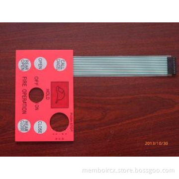 Quakeproof PVC Plastic Tactile Membrane Switch With 3M Adhe